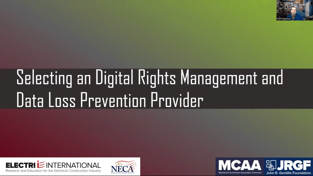 CMMC 2.0 Best Practices Series: Selecting an Digital Rights Management and Data Loss Prevention Provider