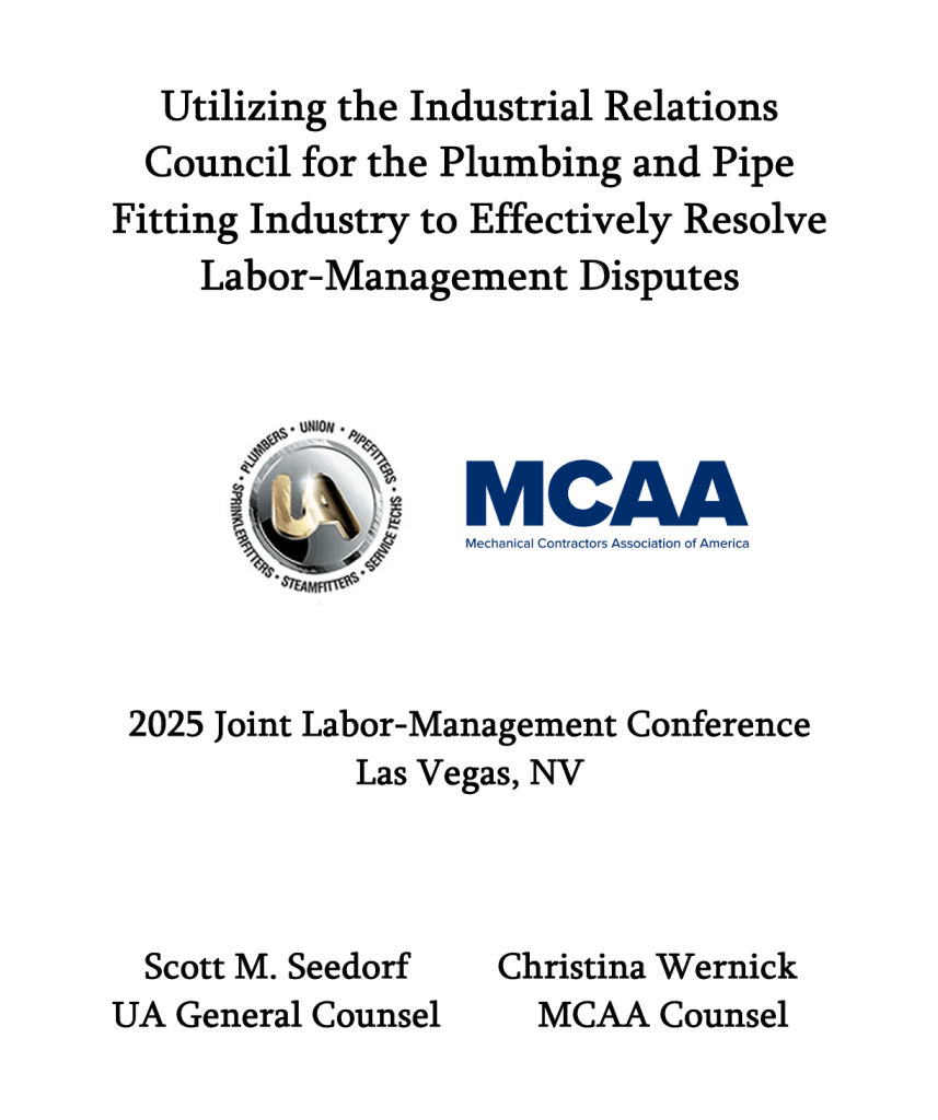 Utilizing the Industrial Relations Council to Effectively Resolve Labor-Management Disputes